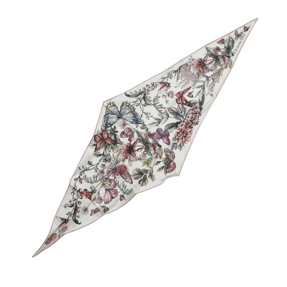 Christian Dior Dior Mexico Millefiori Papillon Flower Motif Scarf/Muffler, Di...